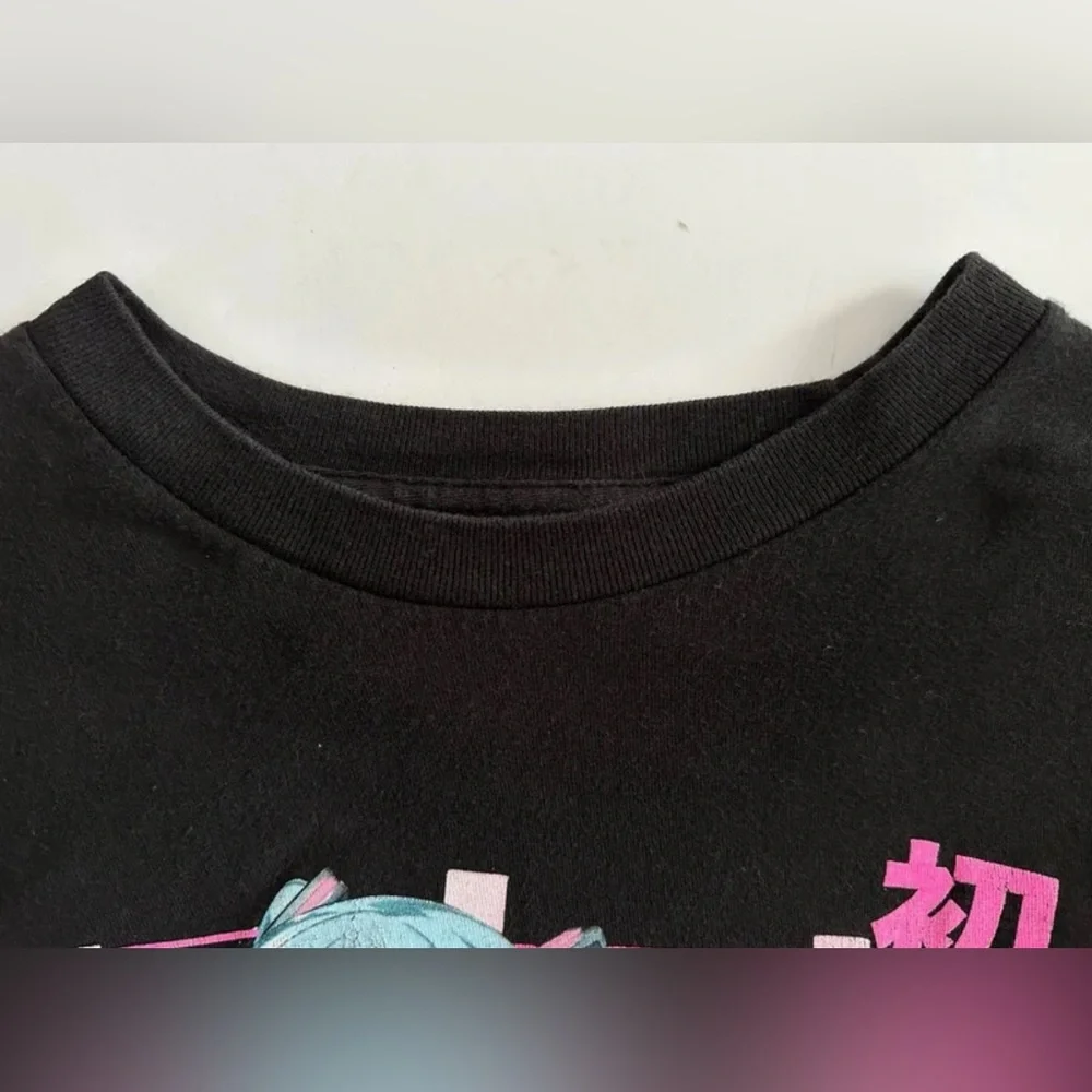 Hatsune Miku Grid Girls Black Short Sleeve T-Shirt size Large - Picture 7 of 10